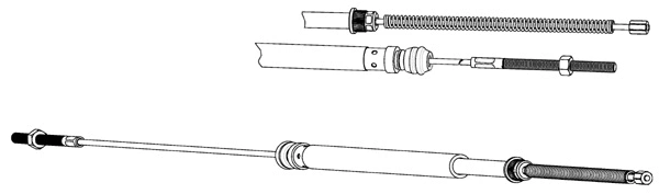 Cable Pull, parking brake (PU02158)