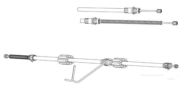 Cable Pull, parking brake (FO02223)