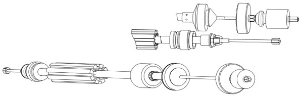 Cable Pull, clutch control (RT01181)