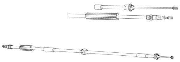 Cable Pull, parking brake (FO02217)