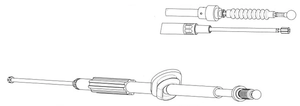 Cable Pull, parking brake (AU02163)