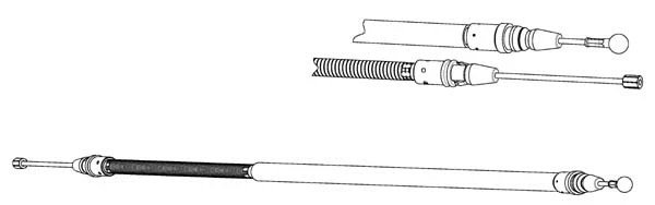 Cable Pull, parking brake (PU02231)