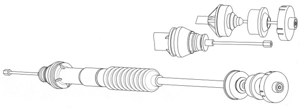 Cable Pull, clutch control (PU01154)