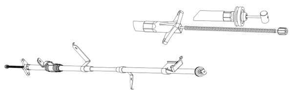 Cable Pull, parking brake (OP02219)