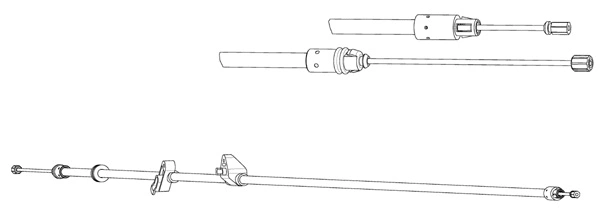 Cable Pull, parking brake (FO02232)