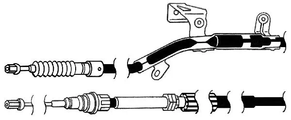 Cable Pull, parking brake (AU02157)