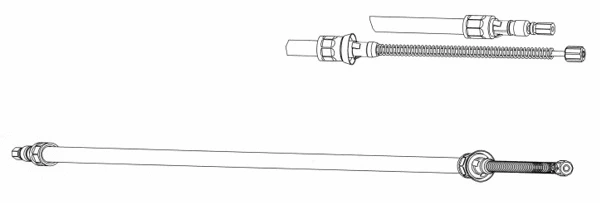 Cable Pull, parking brake (SM02100)