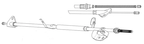 Cable Pull, parking brake (PU02220)
