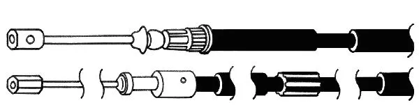 Cable Pull, parking brake (PU02182)