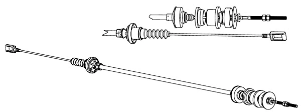 Cable Pull, clutch control (FA01215)