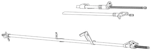 Cable Pull, parking brake (TO02208)