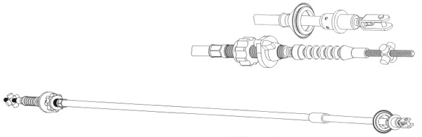 Cable Pull, clutch control (CT01164)