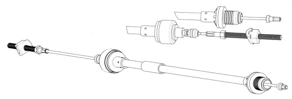 Cable Pull, clutch control (OP01154)