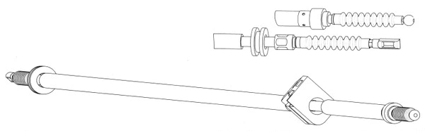 Cable Pull, parking brake (AU02160)