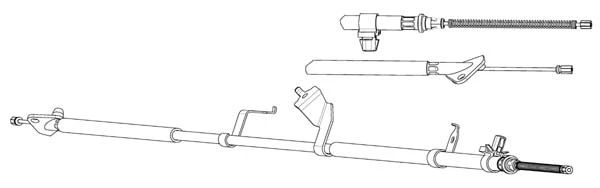 Cable Pull, parking brake (TO02213)