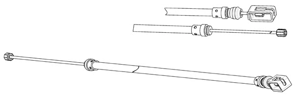 Cable Pull, parking brake (PU02157)