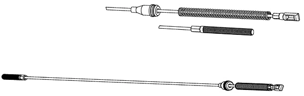 Cable Pull, parking brake (OP02165)
