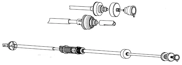 Cable Pull, clutch control (PU01162)