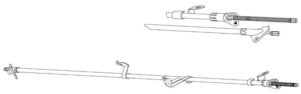 Cable Pull, parking brake (TO02207)