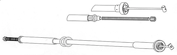 Cable Pull, parking brake (FA02268)