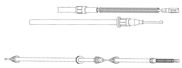 Cable Pull, parking brake (OP02101)