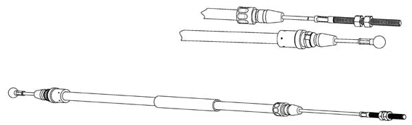 Cable Pull, parking brake (PU02227)