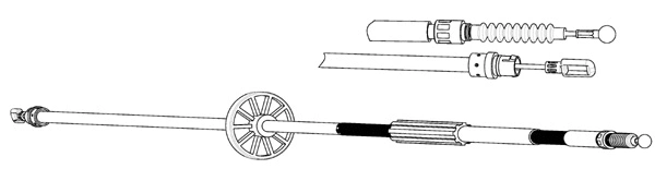Cable Pull, parking brake (AU02168)