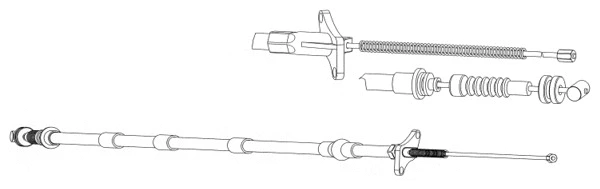 Cable Pull, parking brake (OP02210)