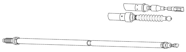 Cable Pull, parking brake (VW02166)