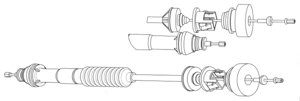 Cable Pull, clutch control (PU01155)