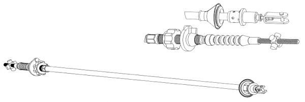 Cable Pull, clutch control (CT01163)