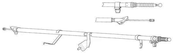 Cable Pull, parking brake (TO02204)