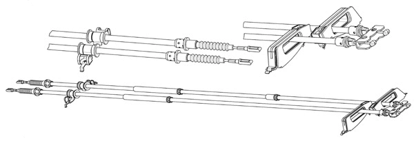 Cable Pull, parking brake (FO02187)