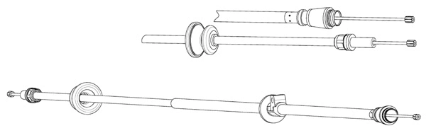 Cable Pull, parking brake (VO02142)
