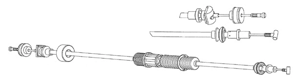 Cable Pull, clutch control (VW01171)