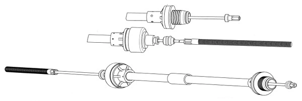 Cable Pull, clutch control (OP01160)