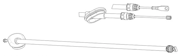 Cable Pull, parking brake (DM02178)