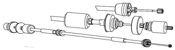 Cable Pull, clutch control (RT01191)