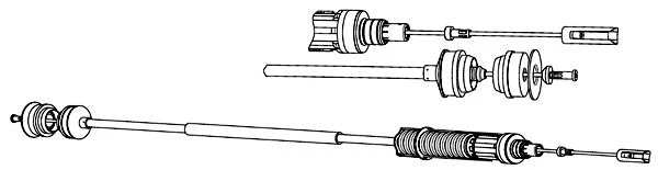 Cable Pull, clutch control (PU01142)