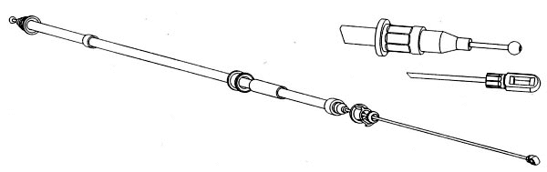 Cable Pull, parking brake (SA02114)