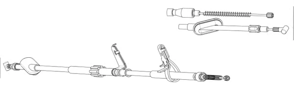 Cable Pull, parking brake (OP02205)
