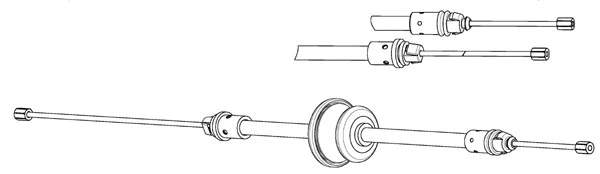 Cable Pull, parking brake (RT02293)
