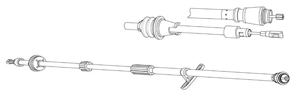 Cable Pull, parking brake (VO02145)