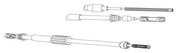 Cable Pull, parking brake (AU02172)