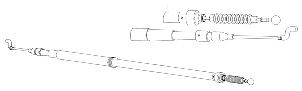 Cable Pull, parking brake (VW02192)