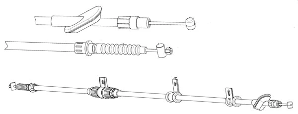 Cable Pull, parking brake (HY02122)