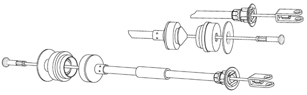 Cable Pull, clutch control (PU01100)