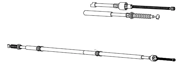 Cable Pull, parking brake (DT02104)