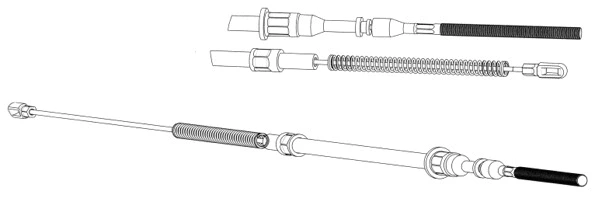 Cable Pull, parking brake (OP02118)