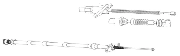 Cable Pull, parking brake (OP02209)